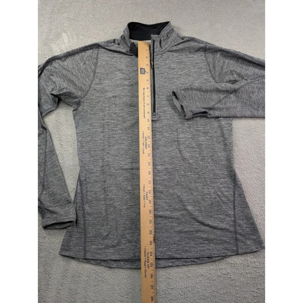 Nike Dri-FIT Element Womens Gray Heather Quarter Zip Running Top 481320-063 M